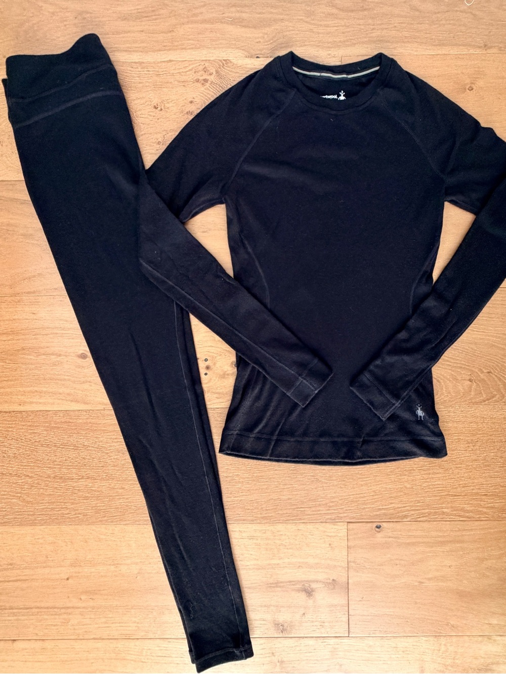 Smartwool Classic Thermal Merino Wool 250 Base Layer Set Black Top Pants Wms Med